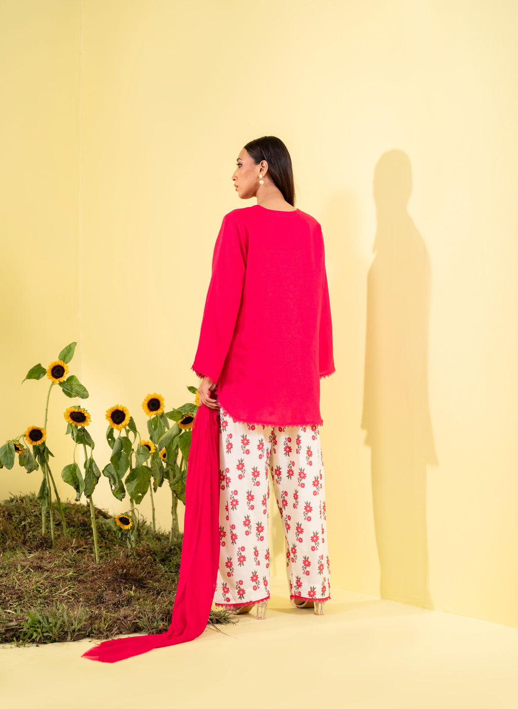 Women's Hot Pink 3 Piece Suit