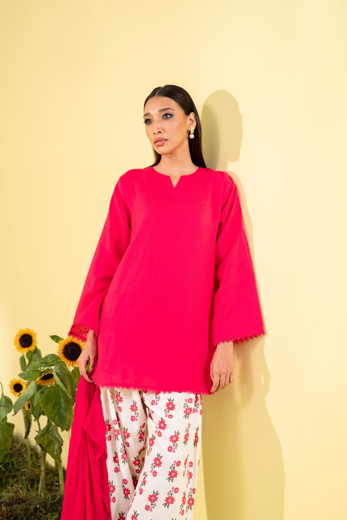 Women's Hot Pink 3 Piece Suit