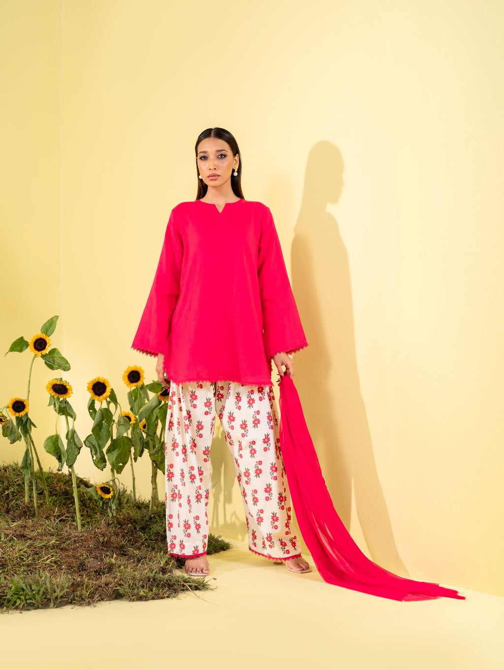 Women's Hot Pink 3 Piece Suit