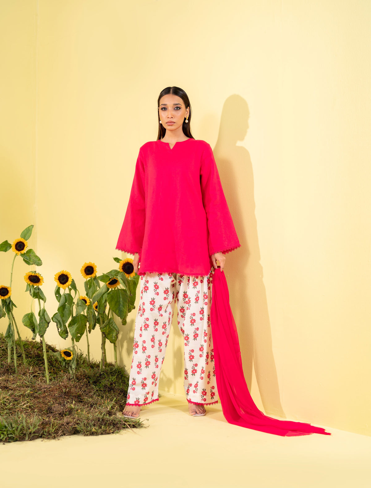 Women's Hot Pink 3 Piece Suit