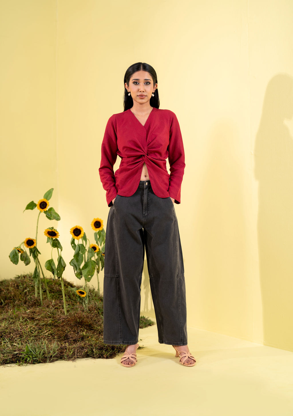 Women's Evening Top Maroon