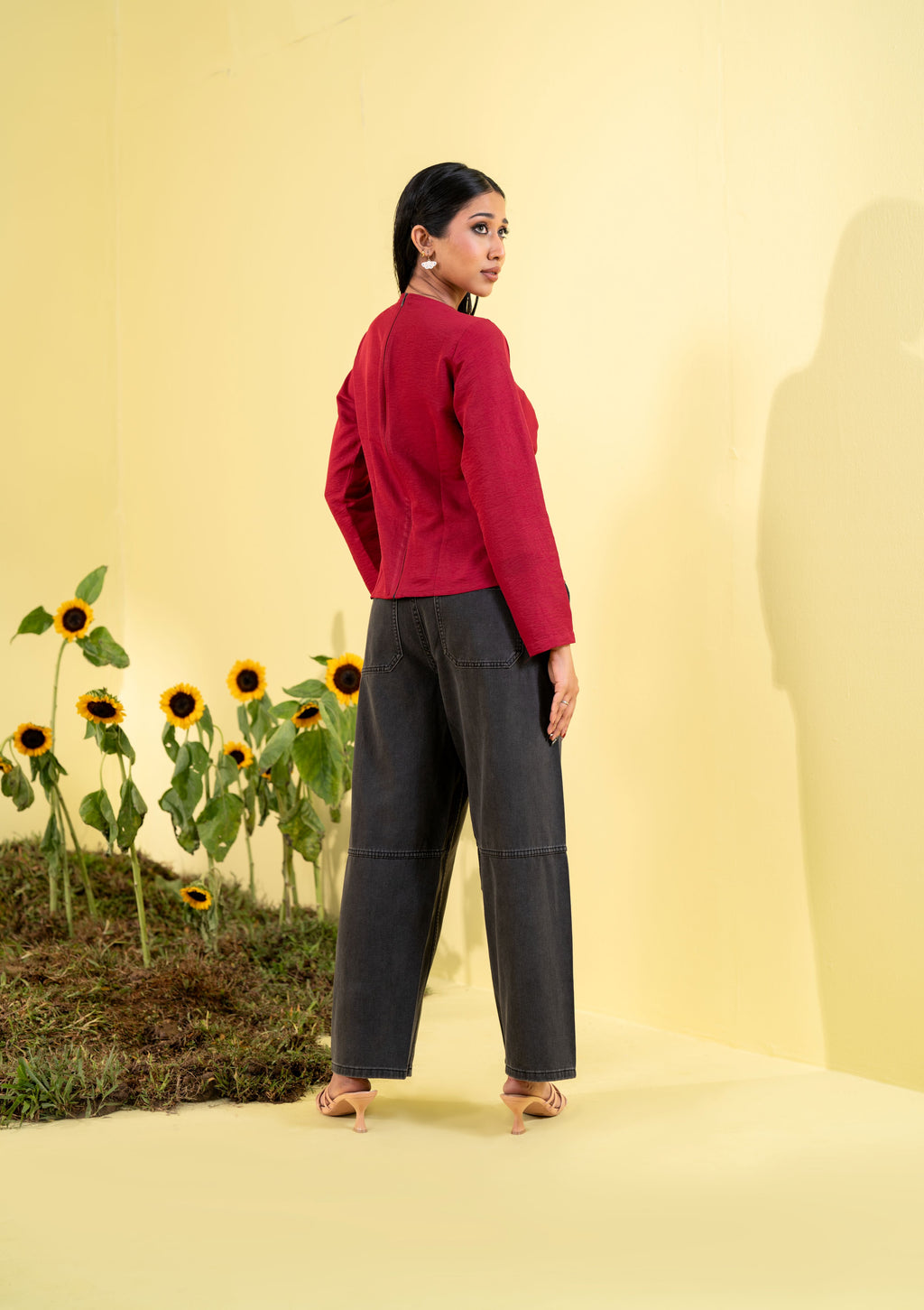 Women's Evening Top Maroon