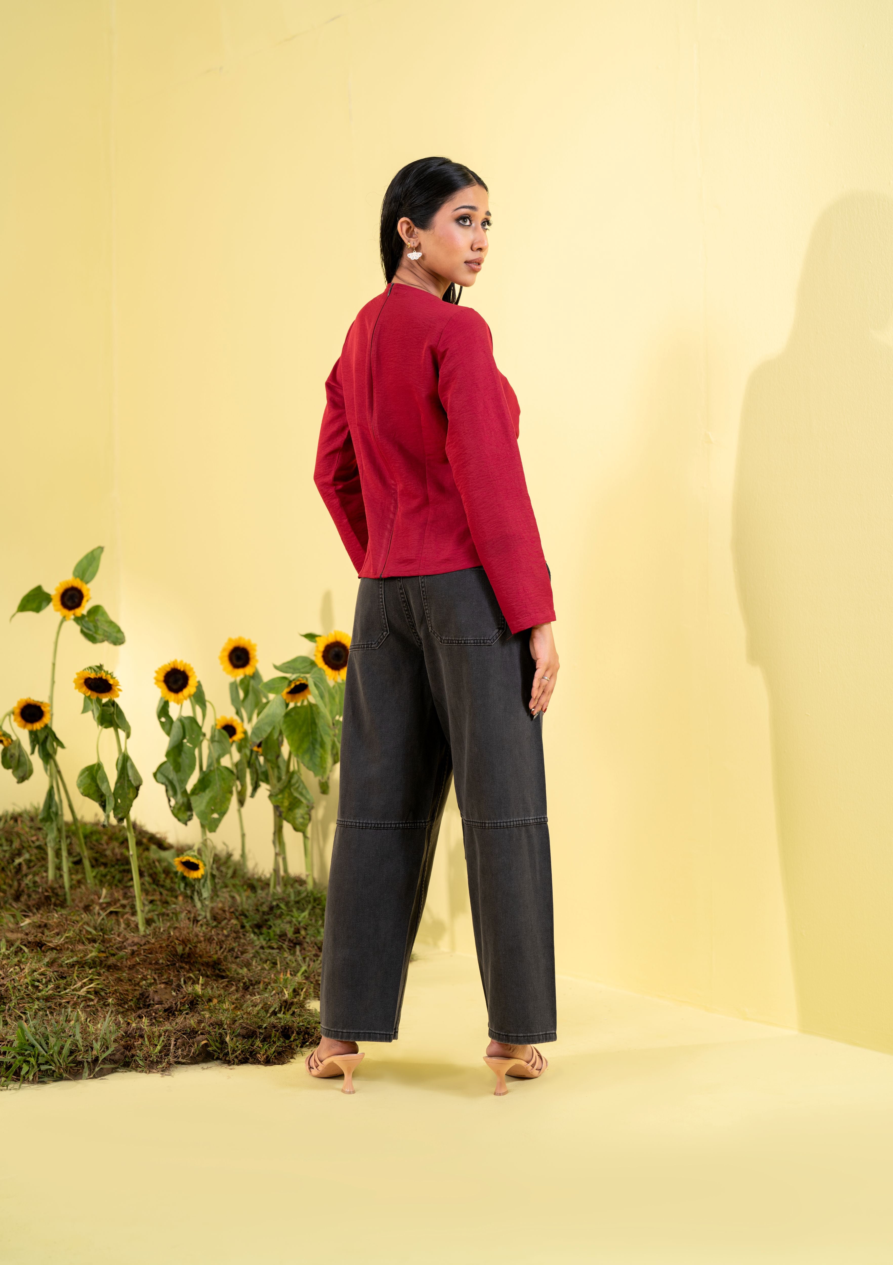 Women's Evening Top Maroon