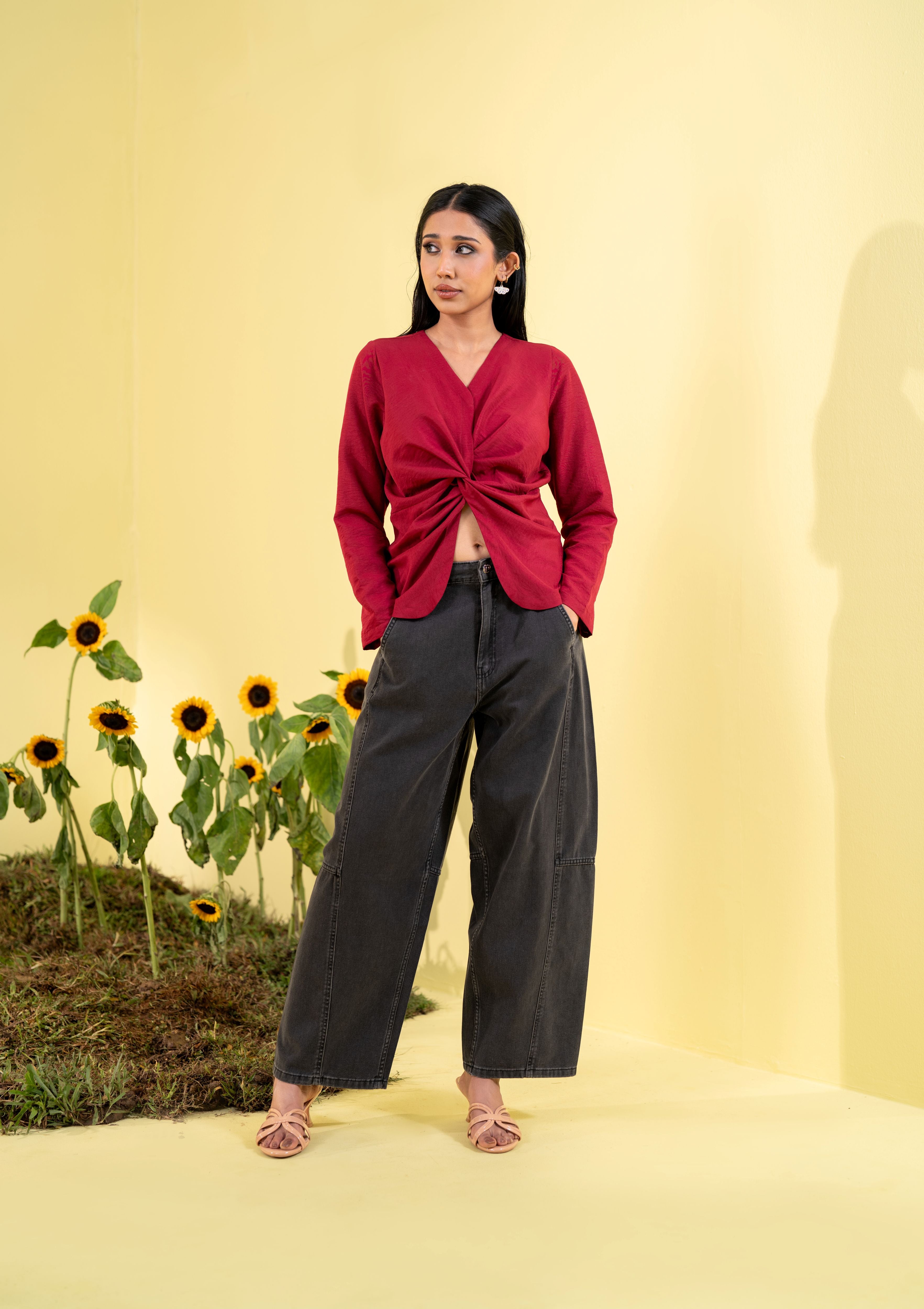 Women's Evening Top Maroon